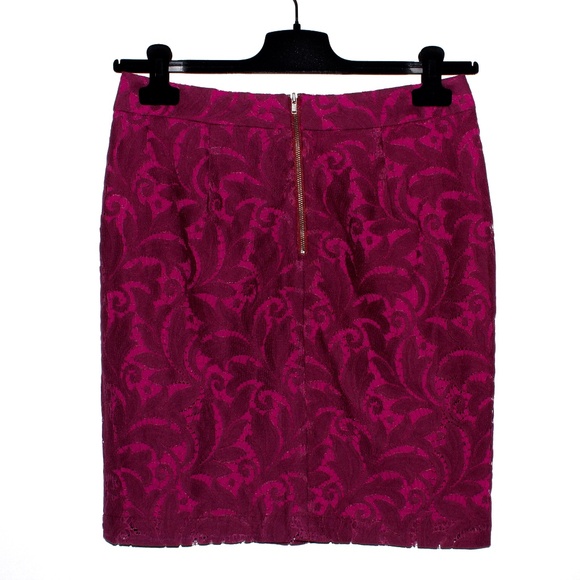 Cabi "Plumberry Frolic" Lace Overlay Skirt - Picture 2 of 12